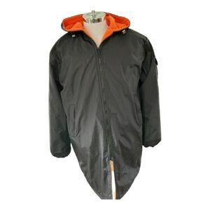 Adoretex Swim Parka Waterpolo Adult L Blk Hooded Waterproof Fleece Lined Jacket